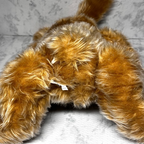 Furry Brown Stuffed Bunny Plush. Approx 10" tall. - Picture 7 of 8